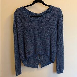 Express Blue Crop Top Sweater, Small